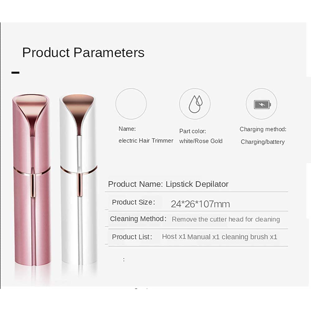 Máy tẩy lông SHIHE có đèn LED công nghệ không đau chống nước cạo sạch lông tơ mặt/ria mép/bikini/ mông cho nữ