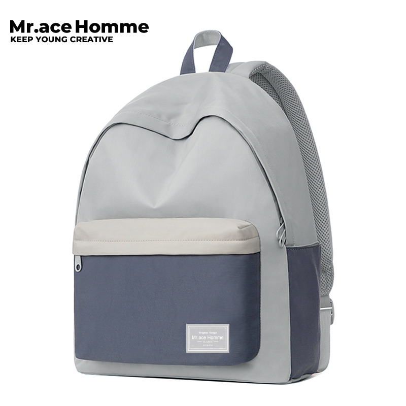 Mr. ace Homme Tro blue series Ba Lô Đi Học Đựng Máy Tính Đơn Giản Mùa Hè Đi Chơi Giải Trí Cho Nam Và Nữ