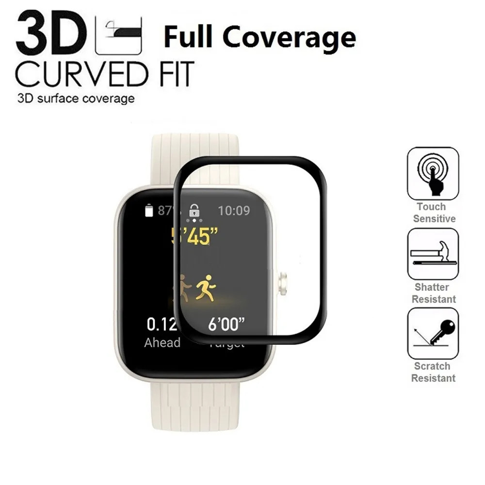 Miếng Dán Bảo Vệ Màn Hình 3d Cho Huami Amazfit Bip 5  / Bip 3 pro U S / GTS4 GTS 3 2 Mini