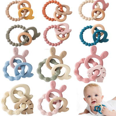 Đồ Chơi Gặm Nướu Bằng Silicone An Toàn Thực Phẩm Cho Bé 0-6 - 12 Tháng Tuổi