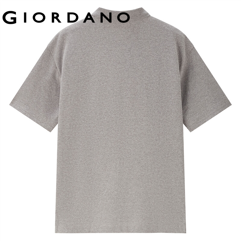 Áo thun polo GIORDANO 13013303 tay ngắn co giãn vạt nút cài dành cho nam