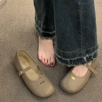 One more shoes⭐Giày Búp Bê mary jane Đế Mềm Cài Khóa Kiểu Pháp Thời Trang Xuân Thu Cho Nữ