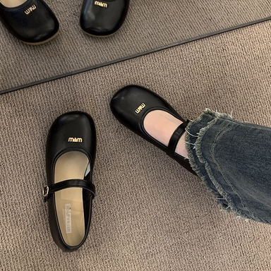 One more shoes⭐Giày Búp Bê mary jane Đế Mềm Cài Khóa Kiểu Pháp Thời Trang Xuân Thu Cho Nữ