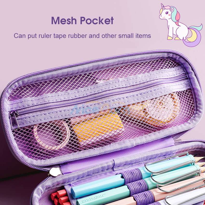 Niceborn Túi Đựng Bút Bằng eva Họa Tiết Kỳ Lân 3d Dễ Thương Tiện Dụng Cho Học Sinh