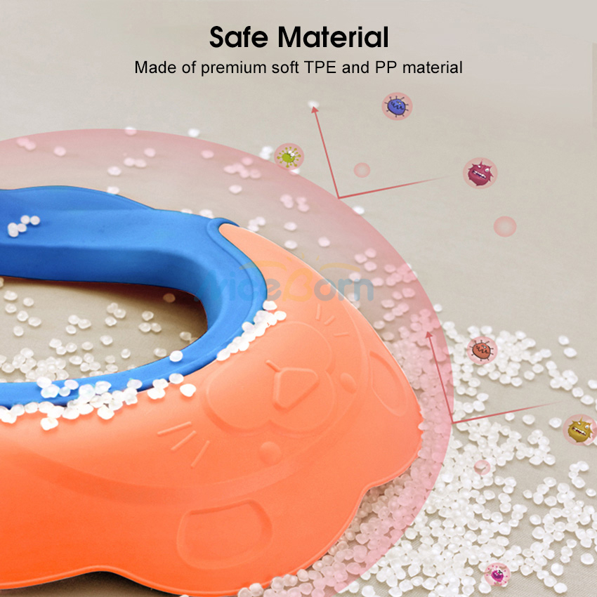 Niceborn Mũ Chắn Nước Gội Đầu Hình Sư Tử Dễ Thương Cho Bé