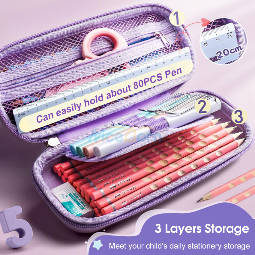 Niceborn Túi Đựng Bút Bằng eva Họa Tiết Kỳ Lân 3d Dễ Thương Tiện Dụng Cho Học Sinh