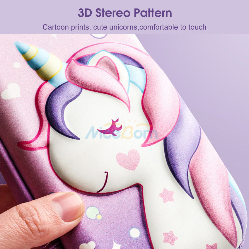 Niceborn Túi Đựng Bút Bằng eva Họa Tiết Kỳ Lân 3d Dễ Thương Tiện Dụng Cho Học Sinh