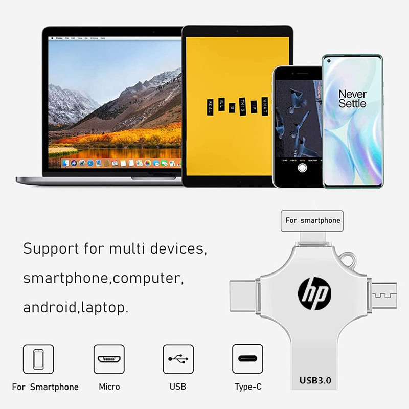 Usb 1tb 4in 1 otg 64gb type-c 128gb 256gb Cho Điện Thoại android pc 512g