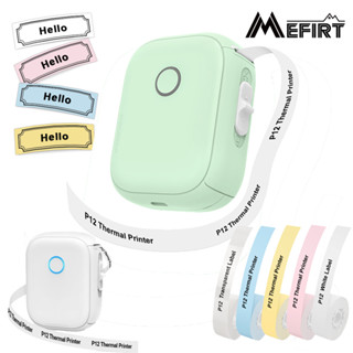 Máy in nhiệt không mực P12 Máy in nhãn di động Máy in nhãn dán Mini không dây Bluetooth có máy cắt Mã vạch Tên giá thẻ maker nhãn dán máy in / máy làm nhãn