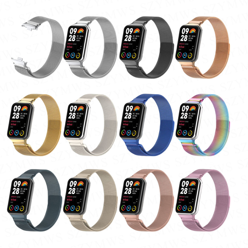 Milanese Dây Đeo Thay Thế Bằng Thép Không Gỉ Cho xiaomi mi band 8 7 pro mi band 7 8 pro