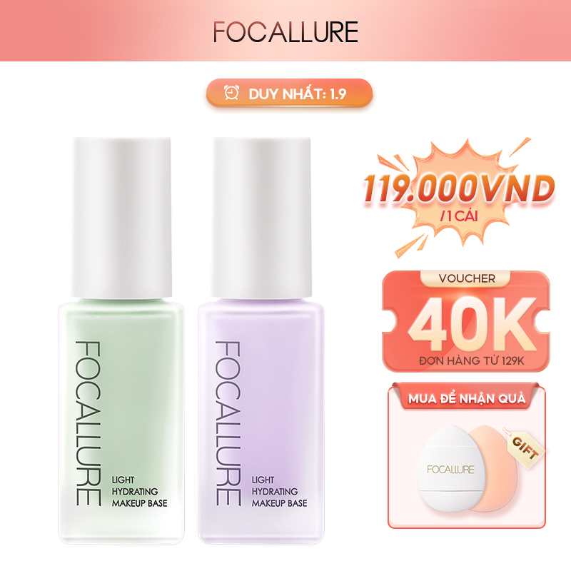 Kem Lót Dưỡng Ẩm Làm Sáng Da Chống Thấm Nước Trọng Lượng Nhẹ Hiệu FOCALLURE 30g