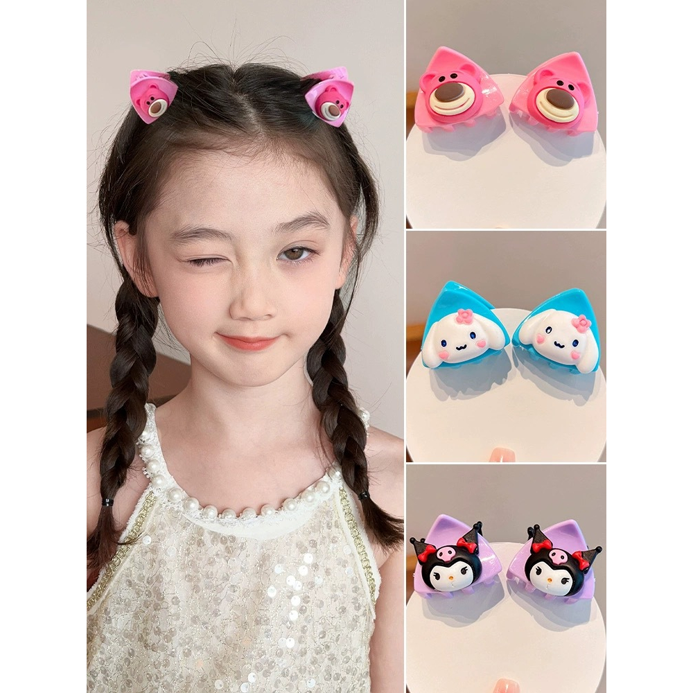 SANRIO Bộ 6 Kẹp Tóc Hình Tam Giác h0098 Cho Bé Gái Và Trẻ Em
