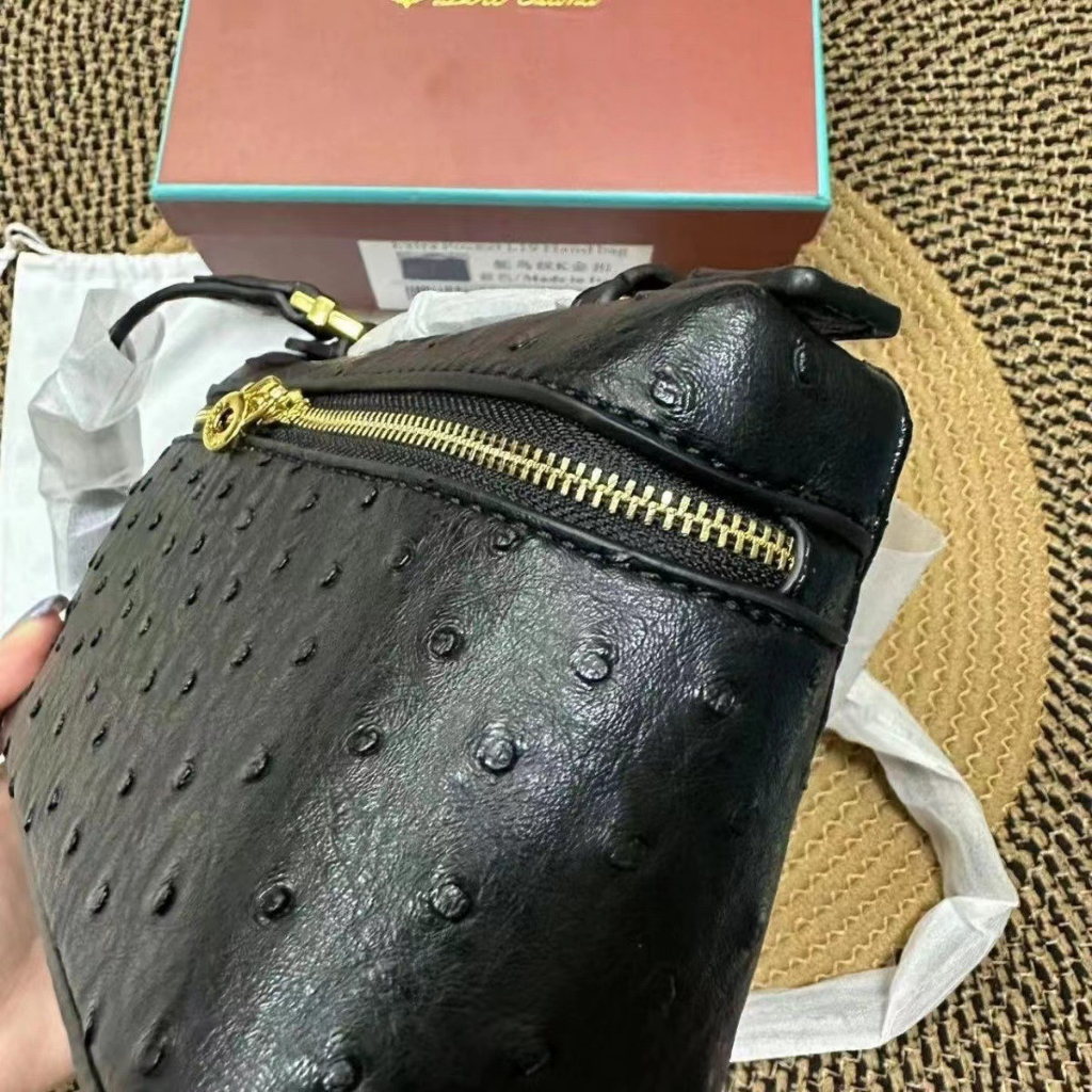 Túi Xách Nữ Loro*Piana Gigi Cùng một loại Lp19 Túi Hộp Cơm Thời Trang Túi Đeo Vai Da Bò Đầu Tiên Với Họa Tiết Lông Vũ