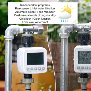 Starhouse hẹn giờ tưới nước tự động thông minh cảm biến mưa chống thấm với tua vít cho sân vườn ngoài trời