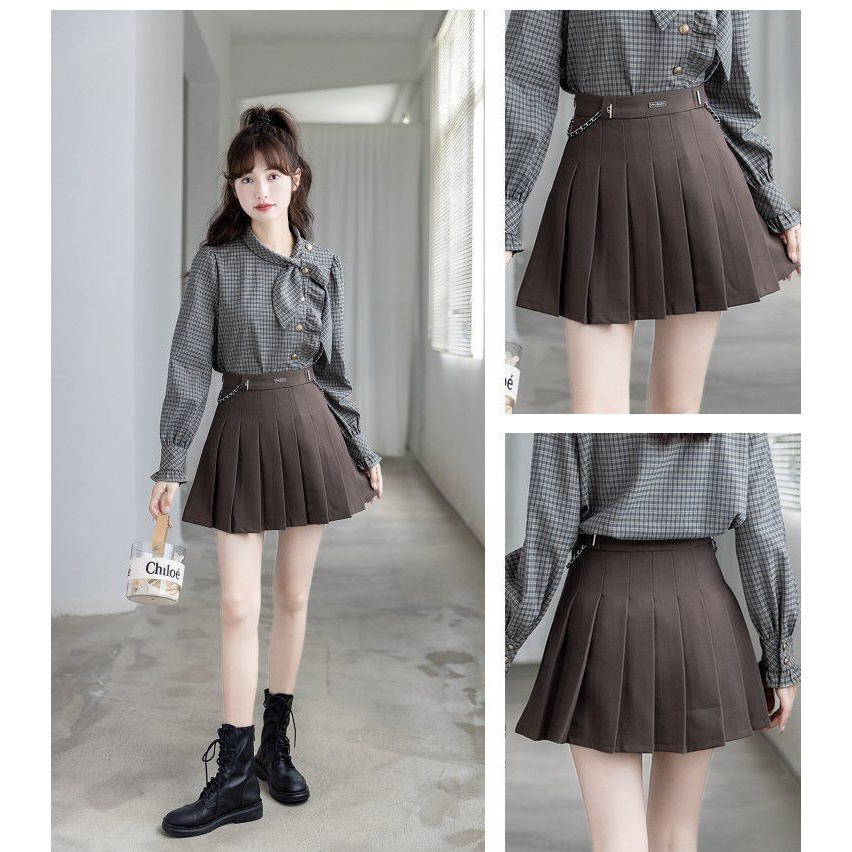 Áo Sơ Mi Tay Phồng Họa Tiết Kẻ Sọc Thời Trang Mùa Thu 2023 Mới Cho Nữ