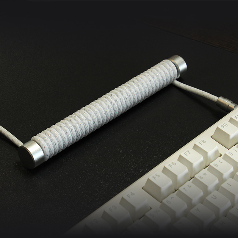 -LW- Bàn phím cơ khí tùy chỉnh Loại C Dây kết nối Dây vá trên không Dây bện Sequin