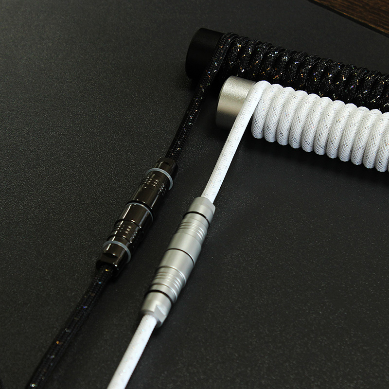 -LW- Bàn phím cơ khí tùy chỉnh Loại C Dây kết nối Dây vá trên không Dây bện Sequin