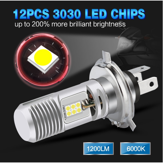 Đèn Pha LED P15D H4 H6 12V-30V 6000K Chất Lượng Cao Cho Xe Mô Tô