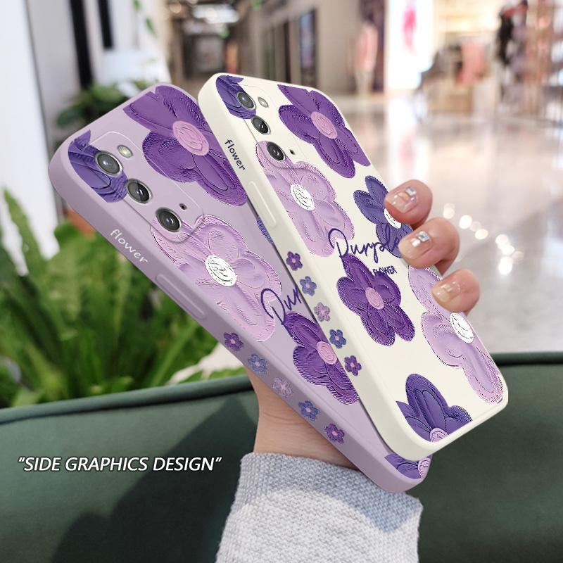 Ốp Lưng silicone DẻO HìNh Hoa Cho samsung galaxy note 5g 20 10 9 ultra plus