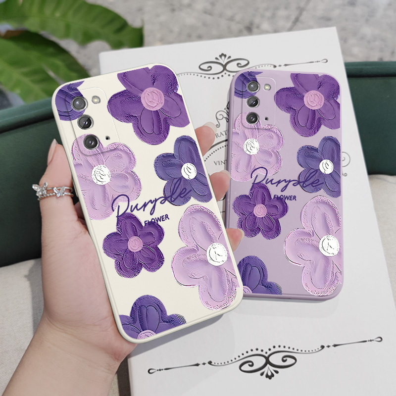 Ốp Lưng silicone DẻO HìNh Hoa Cho samsung galaxy note 5g 20 10 9 ultra plus