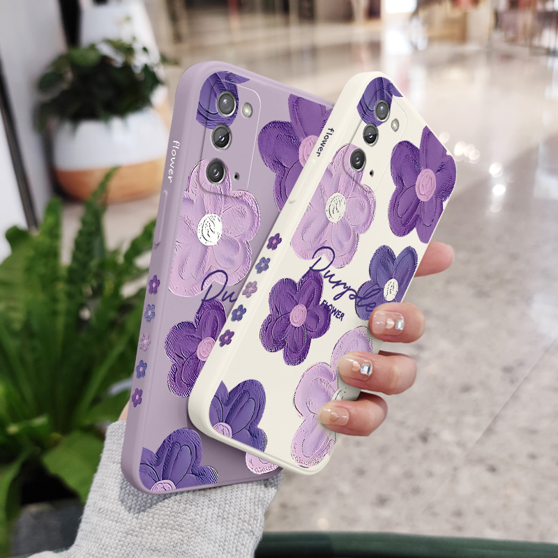 Ốp Lưng silicone DẻO HìNh Hoa Cho samsung galaxy note 5g 20 10 9 ultra plus