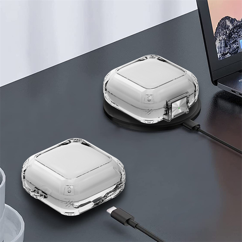 Hộp bảo vệ trong suốt mới của ENVEL, phù hợp với hộp bảo vệ tai nghe Bluetooth Beats Fit Pro, hộp bảo vệ tai nghe không dây Beats Fit Pro túi khí bốn góc chống rơi