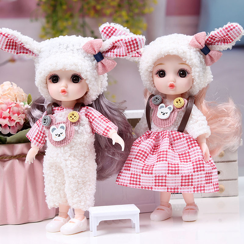 Mô Hình Búp Bê qingyu 16cm Mini Có Khớp Cử Động Kèm Quần Áo DIY