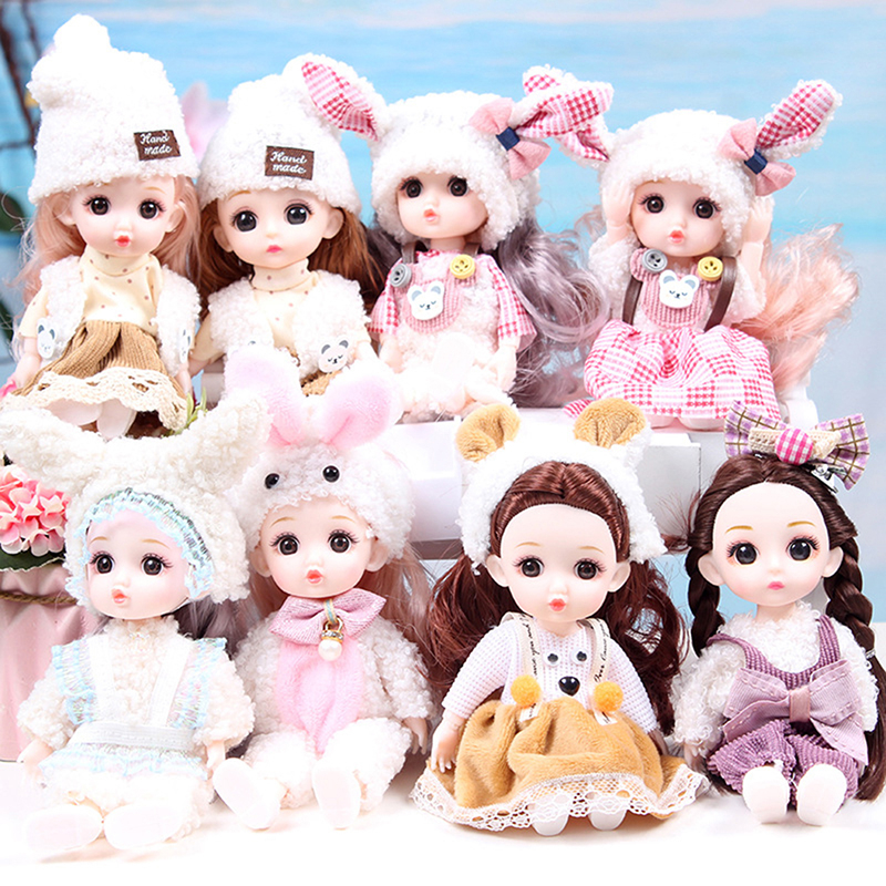 Mô Hình Búp Bê qingyu 16cm Mini Có Khớp Cử Động Kèm Quần Áo DIY