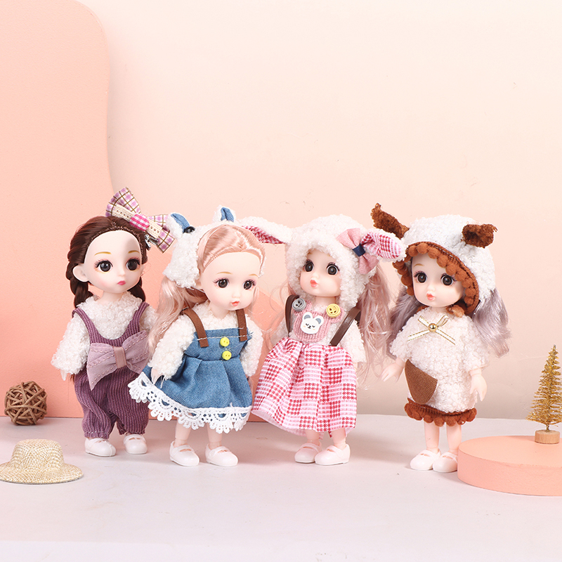 Mô Hình Búp Bê qingyu 16cm Mini Có Khớp Cử Động Kèm Quần Áo DIY