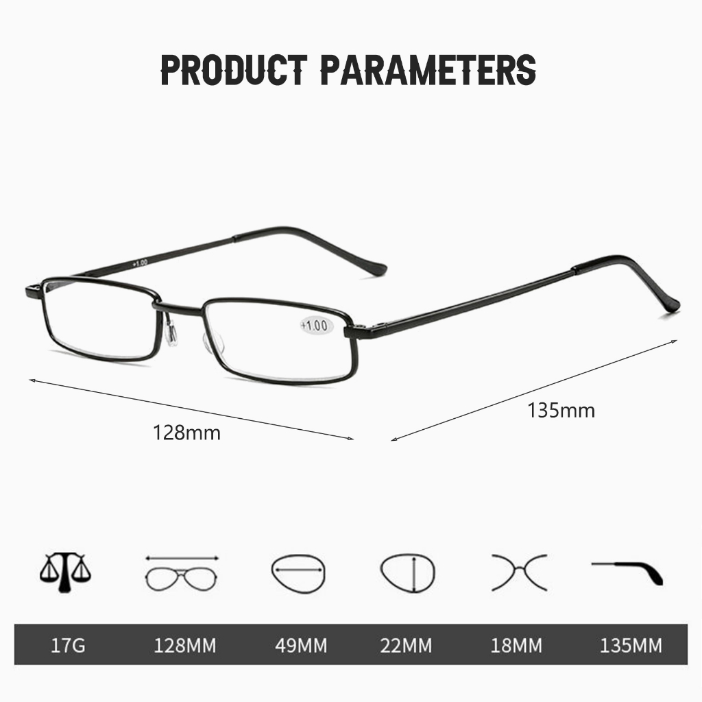 Ultra Kính Đọc Sách Siêu Nhẹ unisex Kèm Hộp
