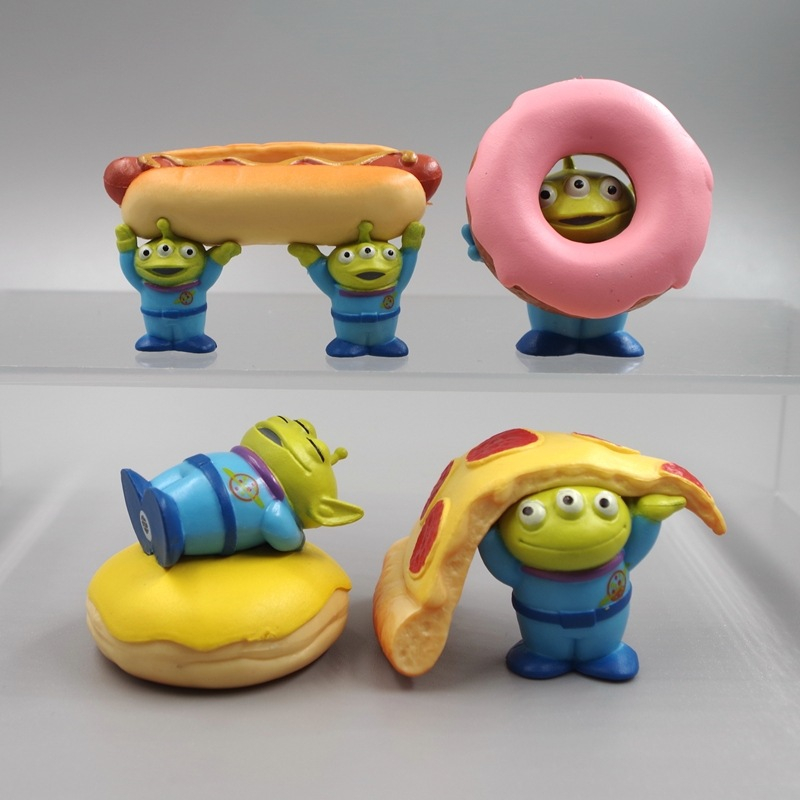 DISNEY Set 4 Mô Hình Nhân Vật Phim toy story 3-4cm Trang Trí Bàn Làm Việc