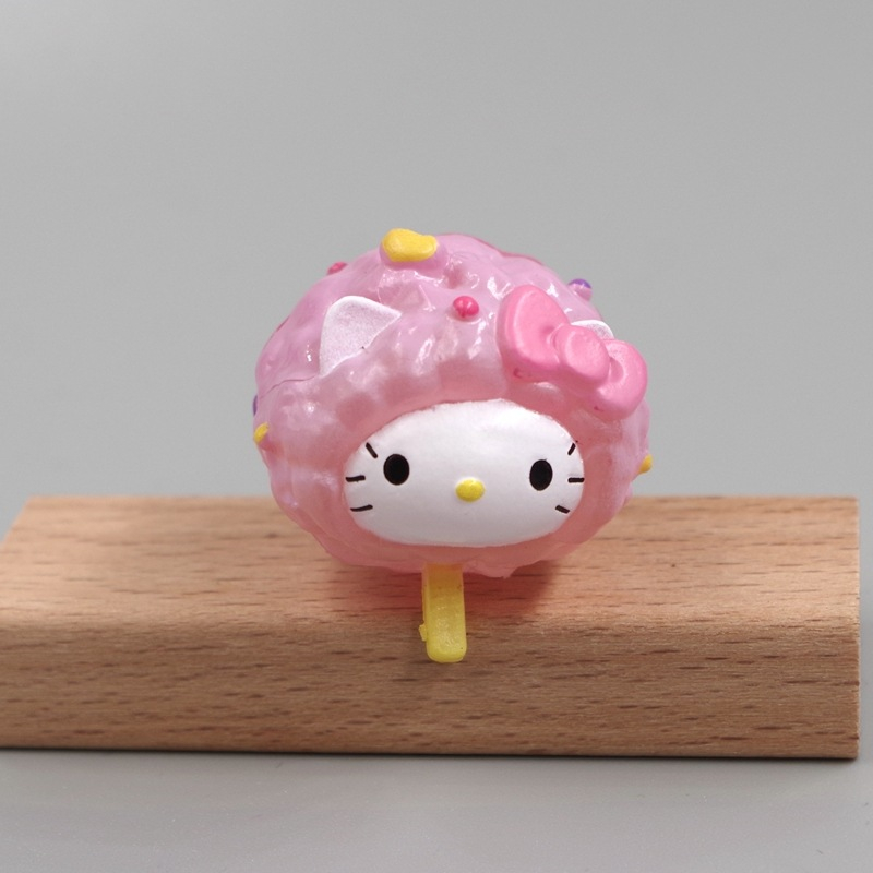 SANRIO Set 5 Mô Hình Đồ Chơi Nhân Vật Hoạt Hình hello kitty kuromi my melody cinnamoroll Poacco Tráng Miệng 3-5cm Bằng pvc