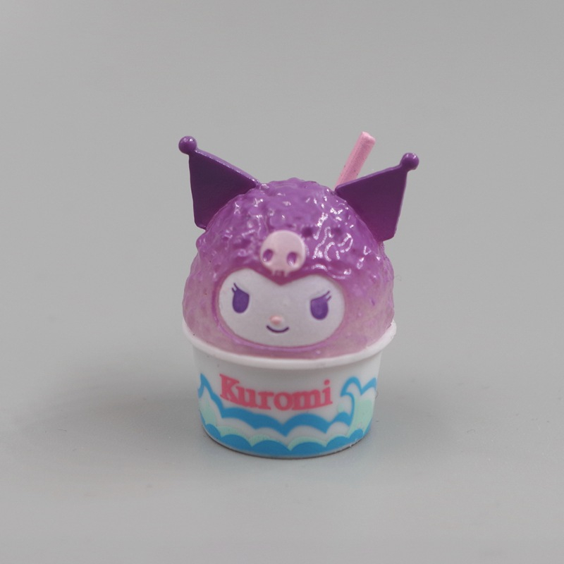 SANRIO Set 5 Mô Hình Đồ Chơi Nhân Vật Hoạt Hình hello kitty kuromi my melody cinnamoroll Poacco Tráng Miệng 3-5cm Bằng pvc