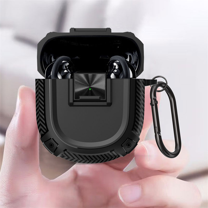 Hộp đựng tai nghe chống rơi bằng sợi carbon mới của ENVEL, phù hợp với hộp bảo vệ Bose Quiet Comfort Earbuds Ⅱ, tai nghe Bluetooth không dây, túi khí bốn góc, hộp bảo vệ chống rơi