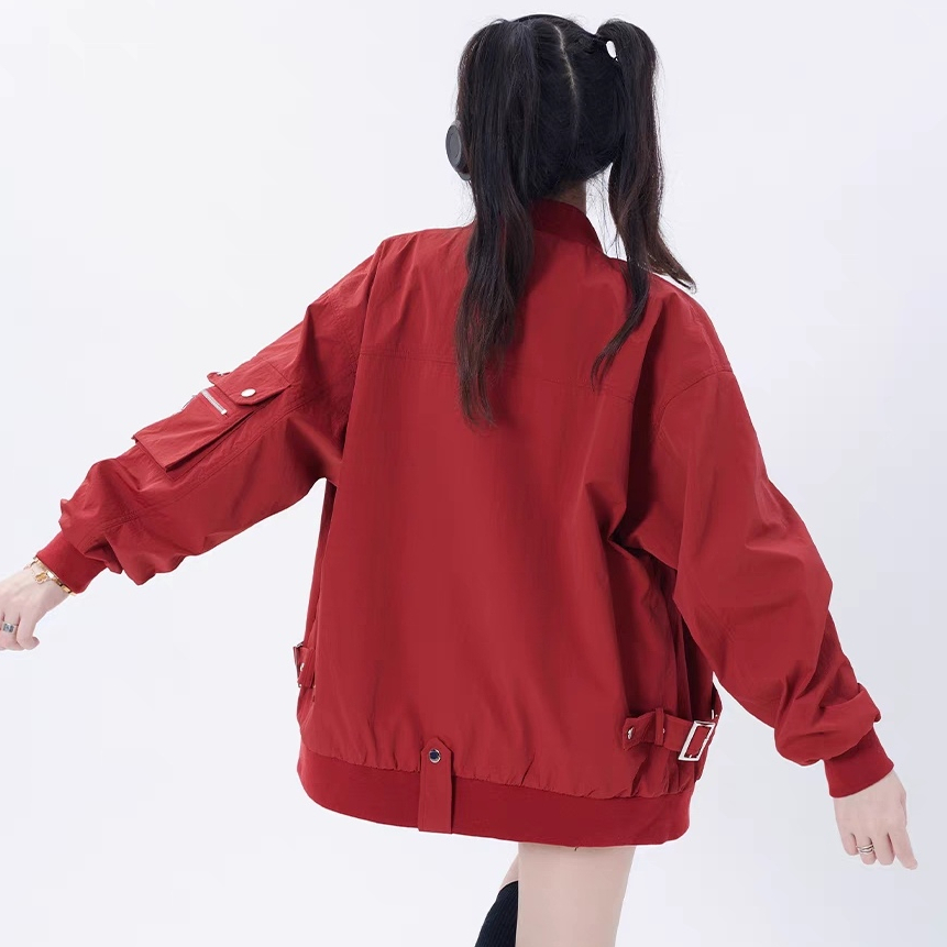 Esea Áo Khoác Tay Dài Màu Trơn Phong Cách Đường Phố Mỹ Thời Trang Cho Nam Và Nữ