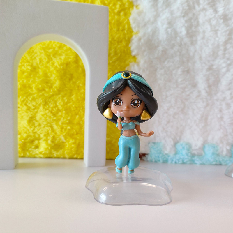 Bộ 6 Mô Hình Công Chúa disney jasmine jasmine rapunzel cinderella bella ariel