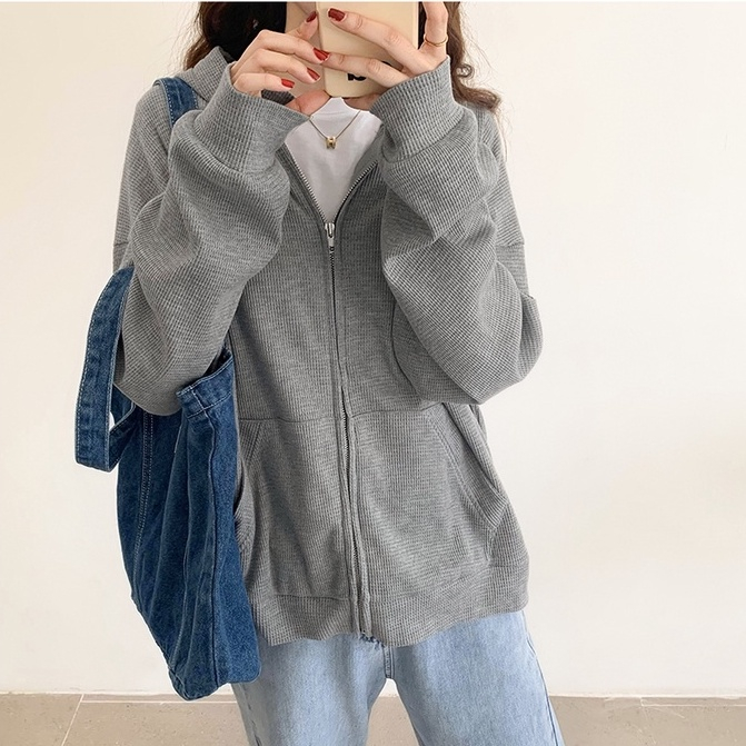 XIN LAN YA SHE Áo hoodie Dáng Rộng Thời Trang Phong Cách Hàn Quốc Cho Nữ