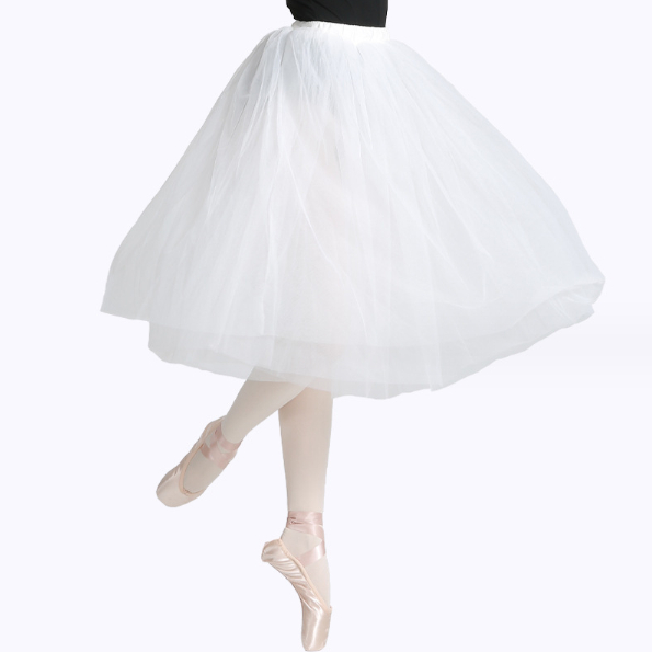 Chân Váy Múa Ba Lê Dáng Dài Vải Mềm Bốn Lớp Dễ Thương Cho Nữ