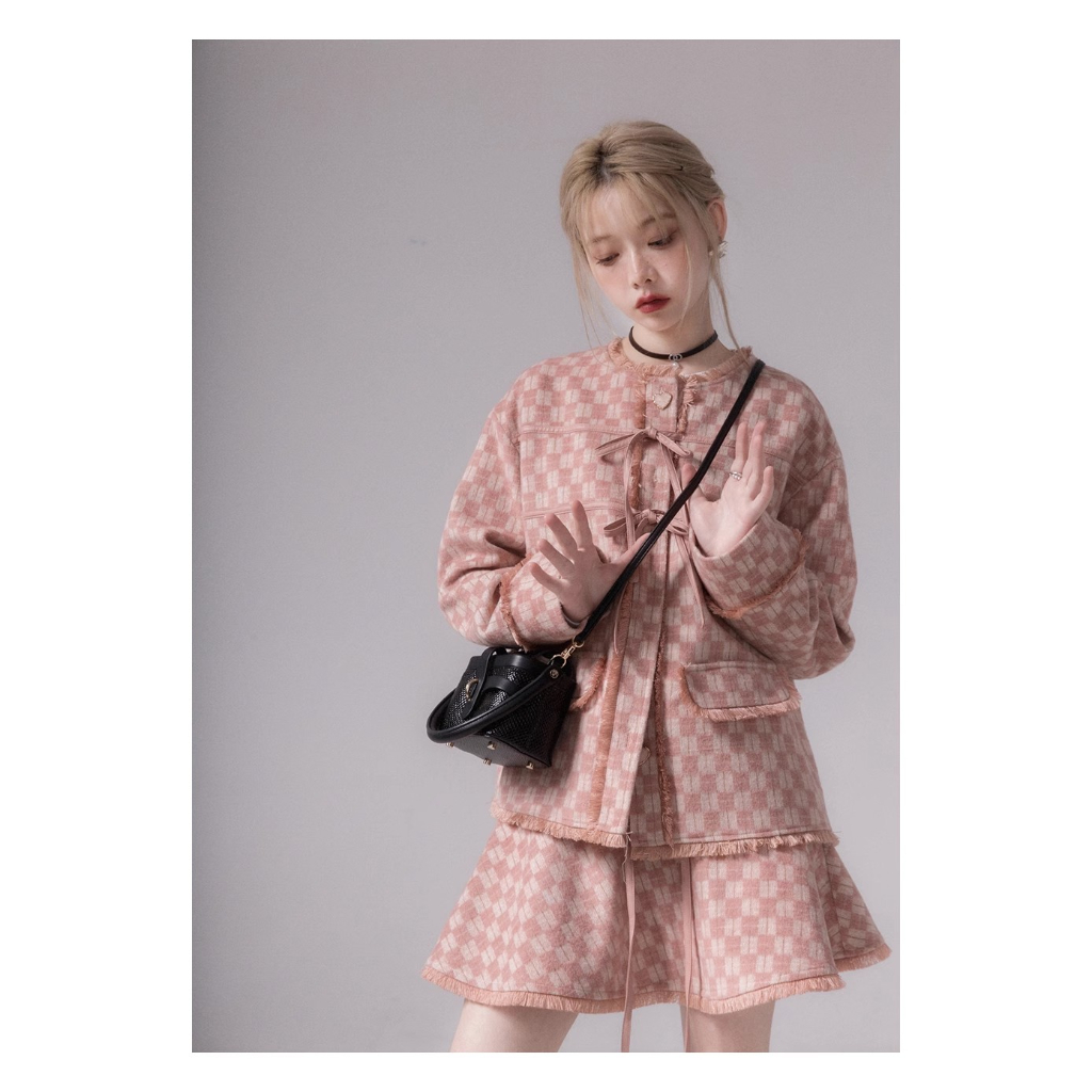 Set Áo Khoác Vest Và Chân Váy Lưng Cao Thời Trang Thanh Lịch Cho Nữ