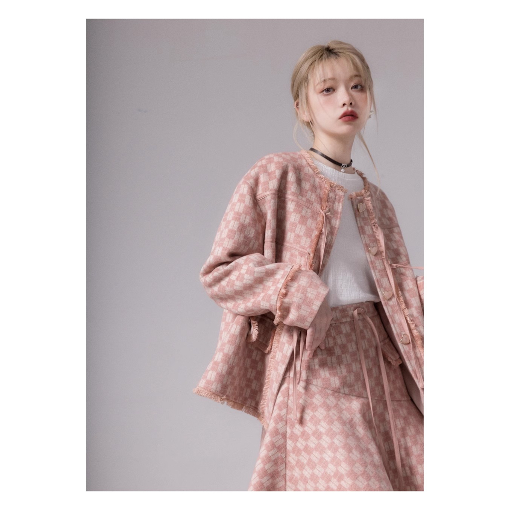 Set Áo Khoác Vest Và Chân Váy Lưng Cao Thời Trang Thanh Lịch Cho Nữ