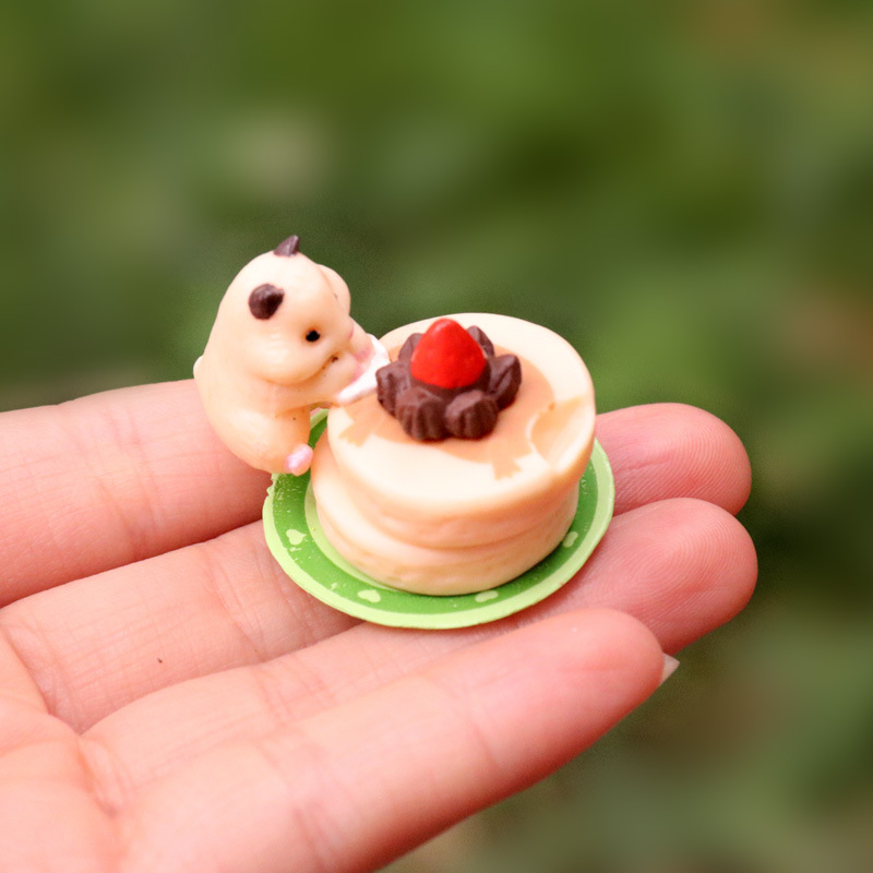 Set 6 Mô Hình Chuột hamster 2cm Bằng pvc Dễ Thương