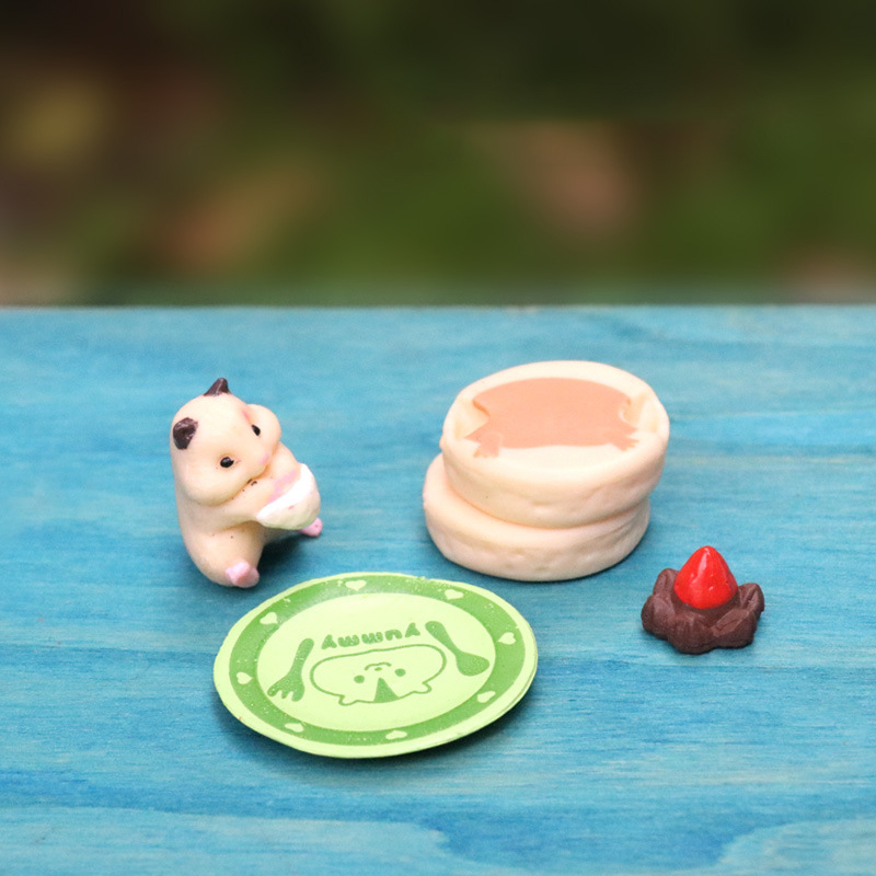 Set 6 Mô Hình Chuột hamster 2cm Bằng pvc Dễ Thương