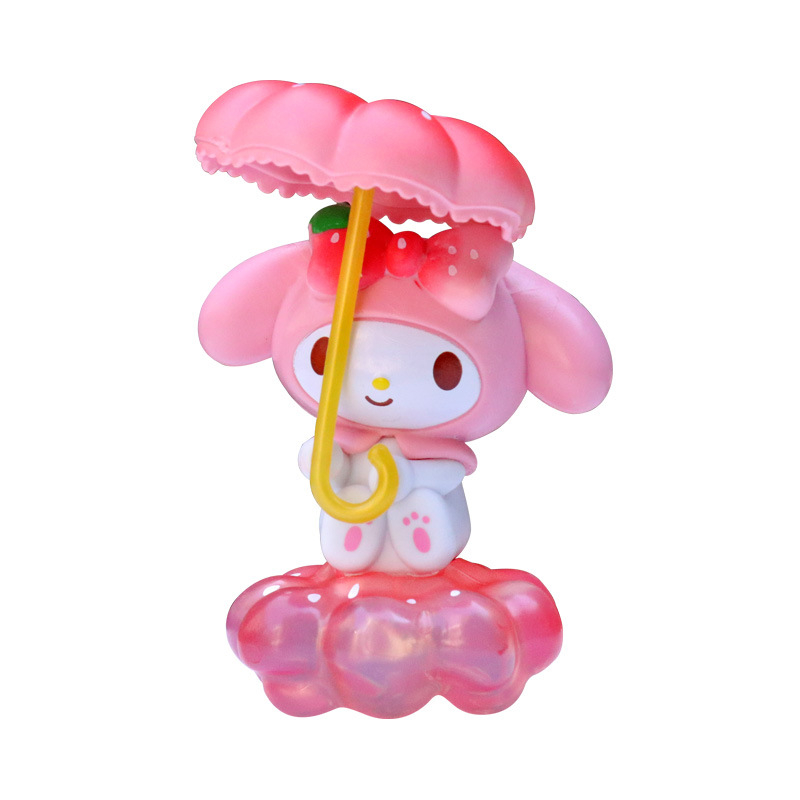 SANRIO Set 6 Mô Hình Mô Phỏng Nhân Vật Phim Hoạt Hình kuromi my melody pom purin cinnamoroll pochacco little twin stars
