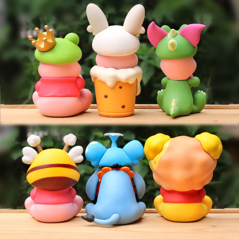 DISNEY Set 6 Mô Hình Gấu pooh 7-9cm Trang Trí Đáng Yêu