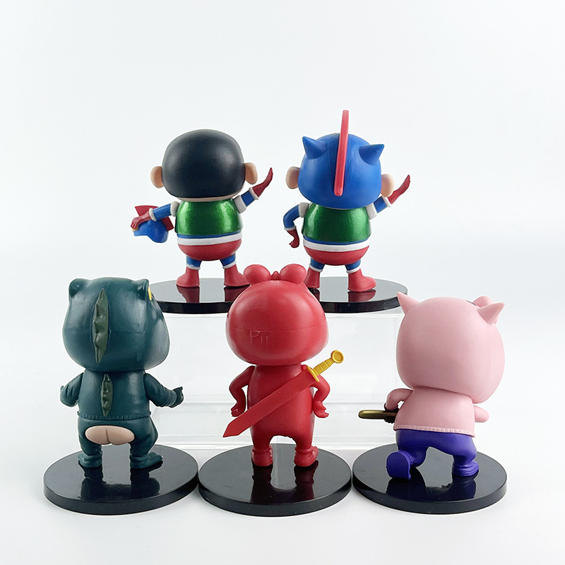 Set 5 Mô Hình Nhân Vật Phim Hoạt Hình shin-chan 7-9cm Bằng pvc