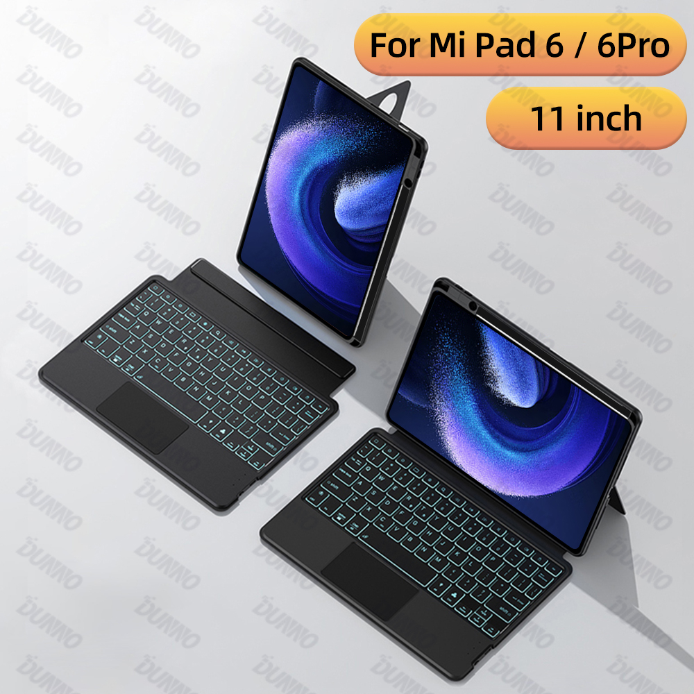 Bao Da Máy Tính Bảng Kèm Bàn Phím Không Dây Nam Châm Siêu Mỏng Cho xiaomi mipad 5 / 6 xiaomi pad pro 6 / 5 11in