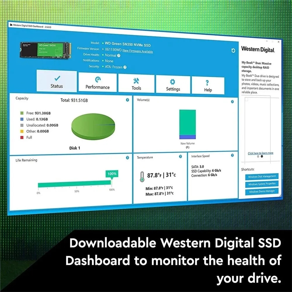 Phụ Kiện Kỹ Thuật Số wd sn350 m2 nvme ssd Pci-E 3.0 m.2 2280 480gb 960gb 240gb 1tb Cho Máy Tính
