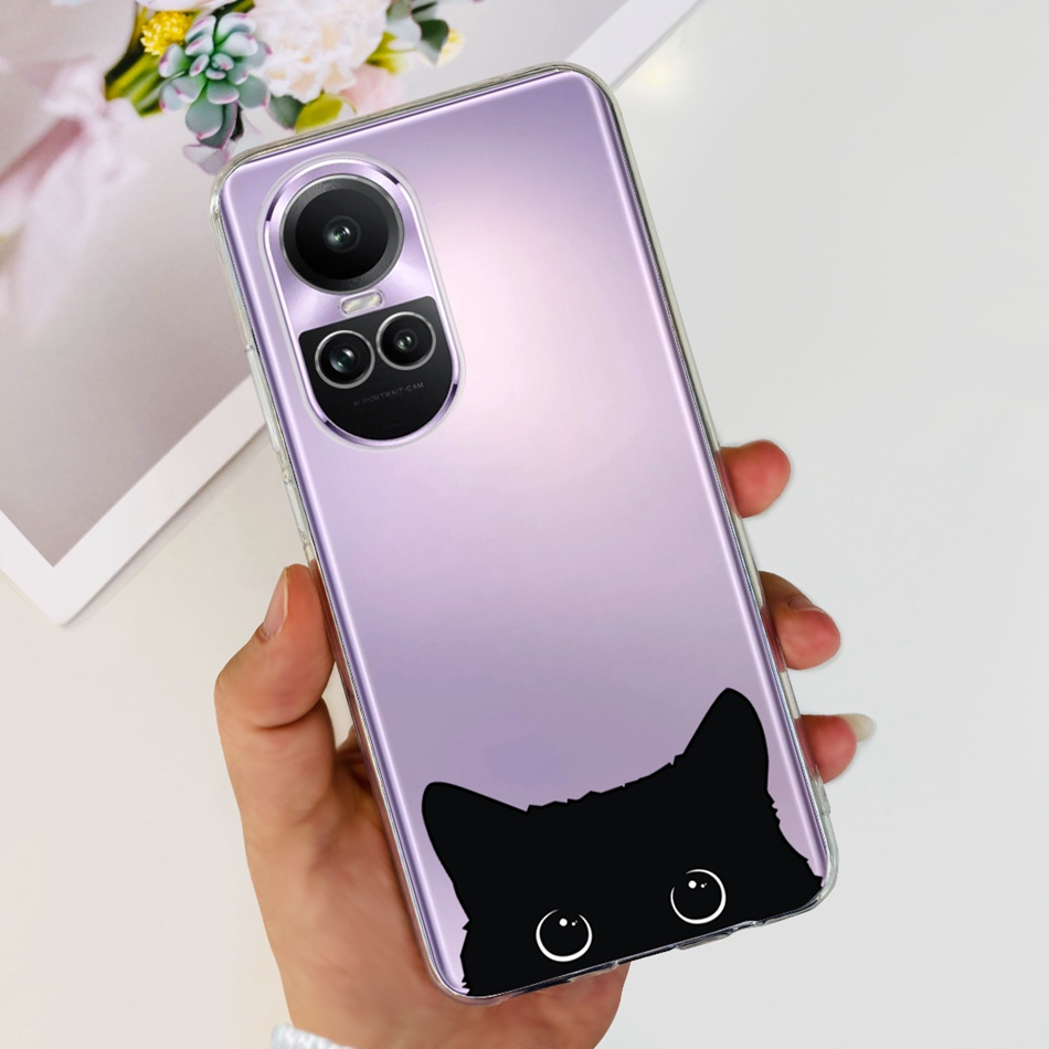 Oppo Ốp Điện Thoại tpu Silicon Mềm Hình Khủng Long / Mèo Cho reno10 5g reno 10 pro 10pro + 2023 reno10 pro plus 10pro