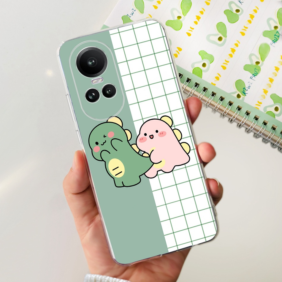 Oppo Ốp Điện Thoại tpu Silicon Mềm Hình Khủng Long / Mèo Cho reno10 5g reno 10 pro 10pro + 2023 reno10 pro plus 10pro