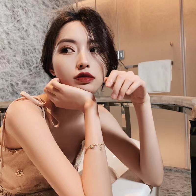 Thời Trang Vòng Tay Hình Mặt Trăng Và Ngôi Sao Đính Đá zircon Có Thể Điều Chỉnh G